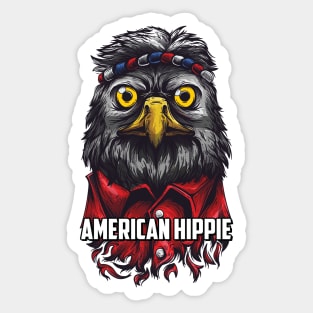 A True American Hippie Sticker